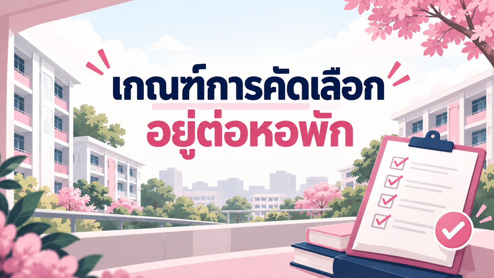 เกณฑ์การคัดเลือกอยู่ต่อหอพัก