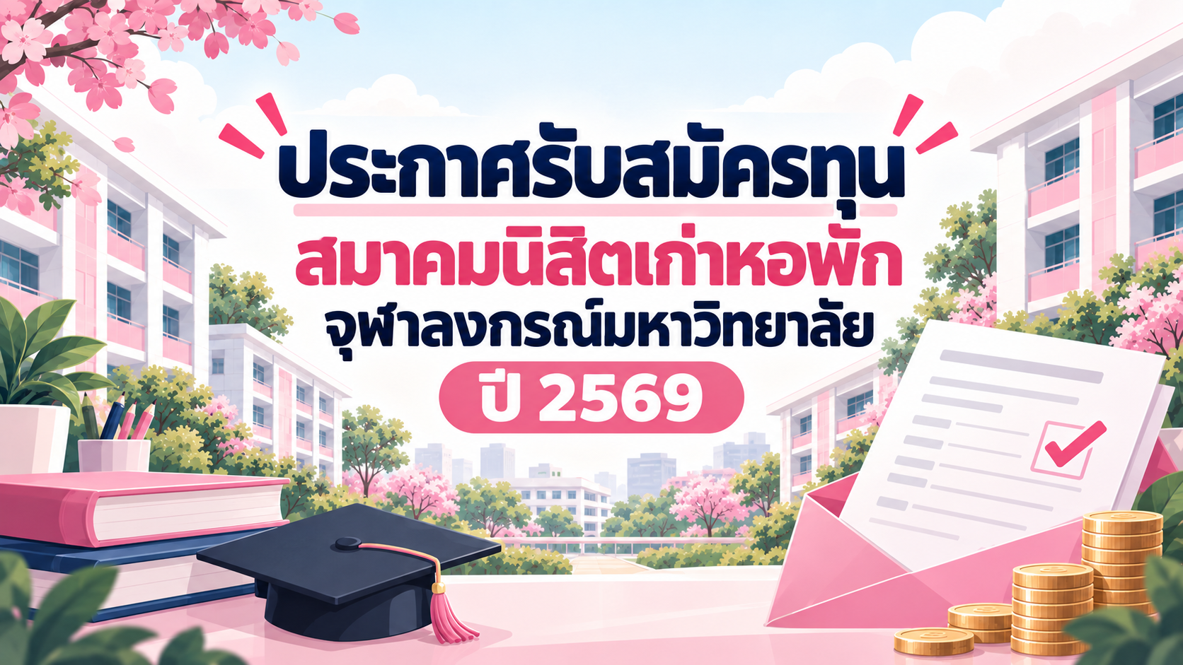 เปิดรับสมัครทุนสมาคมนิสิตเก่าหอพักนิสิต จุฬาลงกรณ์มหาวิทยาลัย ปีการศึกษา 2569